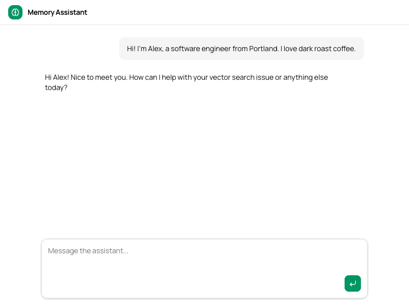 A simple assistant, no memory yet