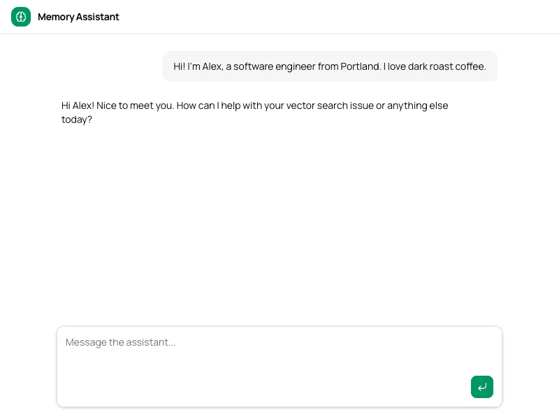 A simple assistant, no memory yet